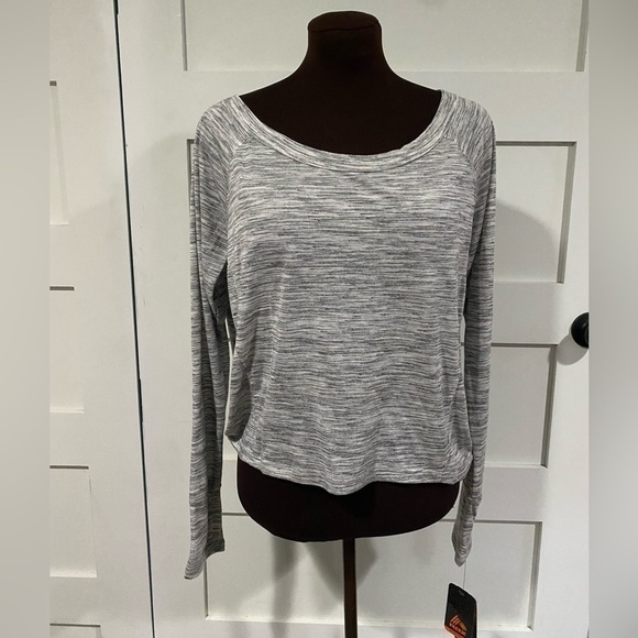 Nwt RBX Heathered Grey Open Back Workout Top L - Picture 1 of 6